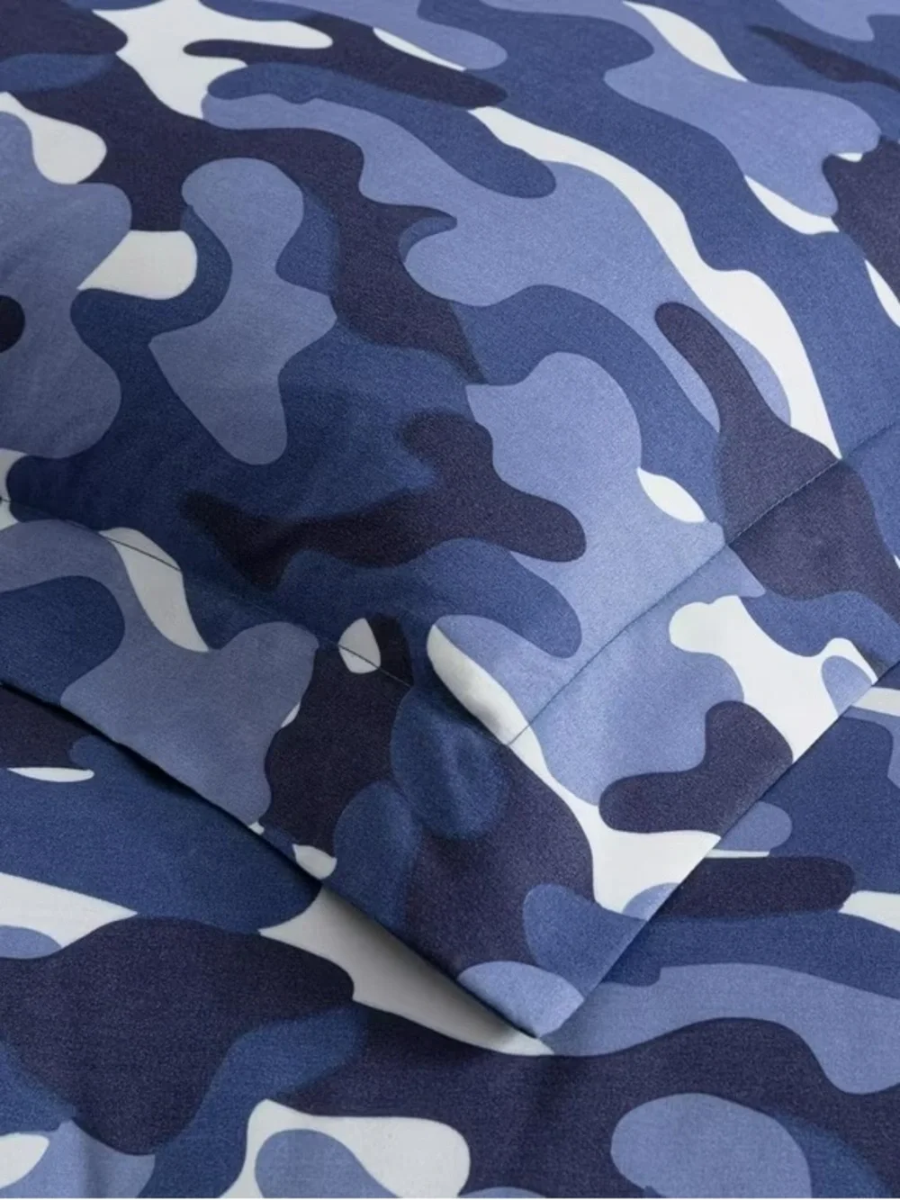 Blue Camouflage Queen 3 piece Comforter Set
